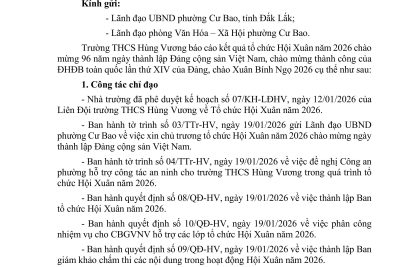 BÁO CÁO KẾT QUẢ TỔ CHỨC HỘI XUÂN NĂM 2026