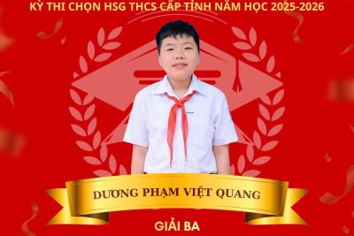 VINH DANH HỌC SINH GIỎI LỚP 9 CẤP TỈNH NĂM 2025-2026