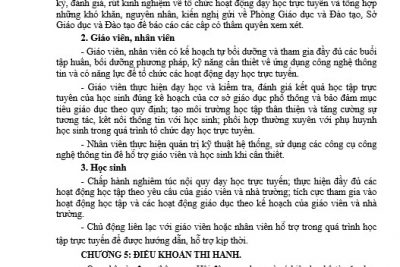 QUY CHẾ DẠY HỌC TRỰC TUYẾN-HV